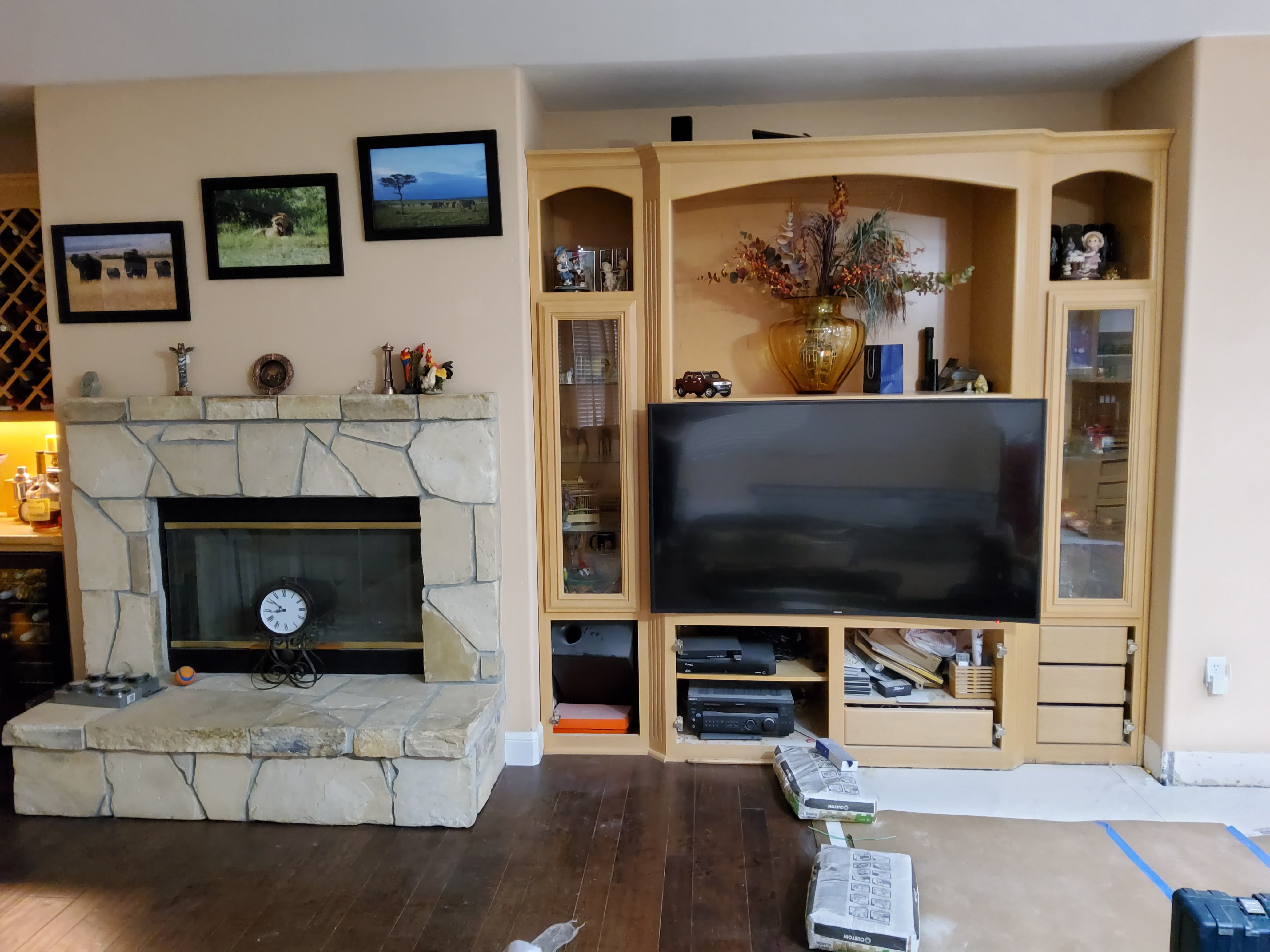 Built-Ins Refinished - before refinishing